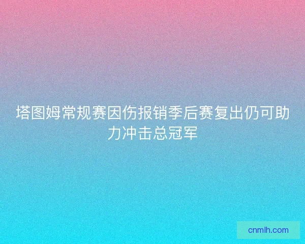 塔图姆常规赛因伤报销季后赛复出仍可助力冲击总冠军 塔图姆常规赛因伤报销季后赛复出仍可助力冲击总冠军